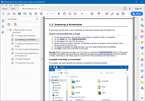 Adobe Reader, the official PDF viewer application