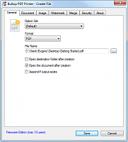 Printing a PDF document with BullZip PDF printer